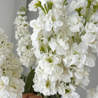 Fleur artificielle de delphinium toucher réel, tige unique violette, fausse fleur de jacinthe, fleur de mariage, arrangement floral artificiel