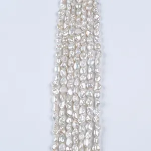 8-9mm bianco allentati dei branelli della perla keshi perla perle d'acqua dolce strand