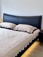 Hochwertiges modernes hoch gepolstertes Bett King Size Doppelbett Soft Fabric Storage Haupt schlafzimmer Zeitgenössischer minimalisti scher Stil