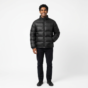 Solide noir épaules tombantes respirant veste d'hiver hommes chaud Parka bouffantes vestes homme vestes d'hiver épaissir Parkas pour hommes - Product Image 1