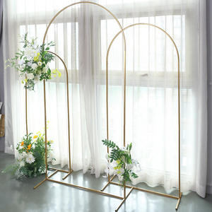 Arc romantique désherbage décoratif hexagonal en métal en <span class=keywords><strong>fer</strong></span> <span class=keywords><strong>forgé</strong></span> brillant doré fleur toile de fond support pour les fêtes mariages - Product Image 6