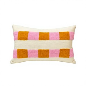 Tufted Boho Wool Pillow Cover By Indian Textiles H/L Handwoven Decorative Throw Pillow Luxury Boho Pillow - Product Image 1