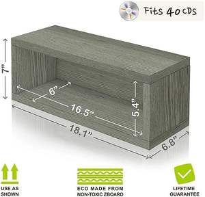 <span class=keywords><strong>Petit</strong></span> présentoir de <span class=keywords><strong>CD</strong></span> moderne avec étagère ouverte et <span class=keywords><strong>meuble</strong></span> en bois, organisateur de <span class=keywords><strong>CD</strong></span> pour le salon - Product Image 3