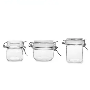 17oz Glass Jars with Airtight Lids, Wide Mouth Mason Jars with Leak Proof  Rubber Gasket for Kitchen, Clear Glass Storage Containers for Snacks, Jams,  Candy, 6 Pack 