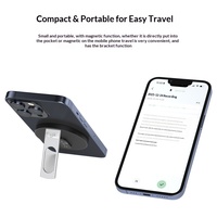 Traducteur IA intelligent avec support magnétique pour appels vidéo, support de téléphone métallique grand format pour diffusion en direct transfrontalière basée sur le cloud