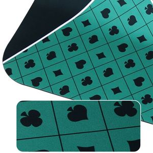 Tapis de poker Texas Hold'em pliable pour 4 joueurs, nappe de table de jeu, motif floral bleu, matériau en caoutchouc écologique, pieds pliants en métal - Product Image 6