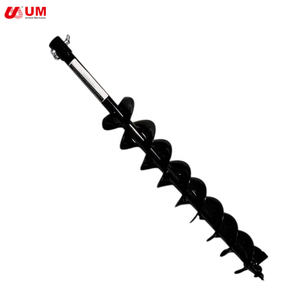Foret de tarière de terre UM 10cmx80cm à double spirale pour puits de poteaux, foret en acier, <span class=keywords><strong>outil</strong></span> de plantation de <span class=keywords><strong>jardin</strong></span> - Product Image 2