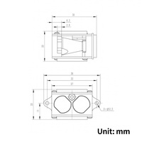 Module de télémétrie laser miniature haute précision de 50 m avec interface UART/IIC pour l'intégration système