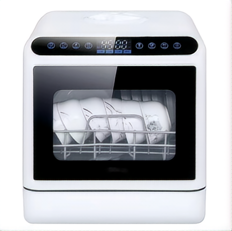 Smart Automatic Mini Portable Countertop Dishwasher Household Commercial Use Stainless Steel Housing Electric Power Source