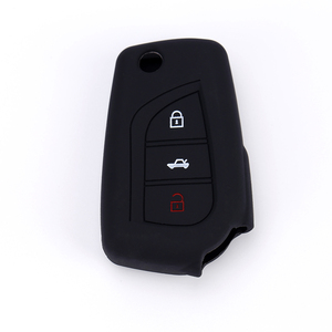 Elegante Múltiples Opciones De Color Silicona Protectora Plegable 3 Botones Car Key Cover - Product Image 1