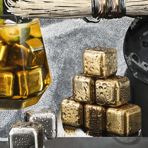 Cubitos de Hielo Reutilizables de Acero Inoxidable Mini, Certificados por ChengLi Lfgb, con Pinzas para Enfriar Vino, <span class=keywords><strong>Whisky</strong></span> y Refrescos - Product Image 3