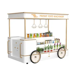 Terlaris klasik wafel karavan Bbq Hot Dog Trailer makanan bergerak dan Van Makanan Cepat dengan mesin masak makanan ringan
