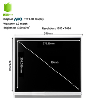 Layar LCD AUO 19.0 inci 1280x1024 G190ETN01.2 Panel HMI Industri Tahan Suhu Luas Modul LCD 19 Inci