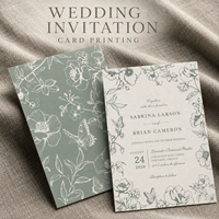 Invitations de mariage de luxe avec enveloppes, gaufrage à chaud personnalisé sur papier texturé
