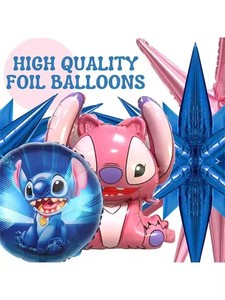 10 Uds dibujos animados <span class=keywords><strong>Lilo</strong></span> & <span class=keywords><strong>Stitch</strong></span>-<span class=keywords><strong>Stitch</strong></span> tema globo de película de aluminio decoración de fiesta de <span class=keywords><strong>cumpleaños</strong></span> juego de globos de película de aluminio - Product Image 4