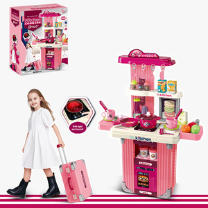 Ensemble de jeu de <span class=keywords><strong>cuisine</strong></span> rose SY avec lumière LED et son conception de valise portable <span class=keywords><strong>jouet</strong></span> de jeu de rôle interactif pour filles cadeau - Product Image 5