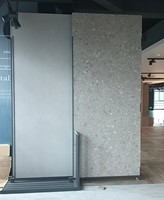 Support de panneaux d'affichage en pierre Présentoir de carreaux de céramique pour salle d'exposition Étagère en métal Présentoir de carreaux coulissants en céramique pour carreaux utilisés