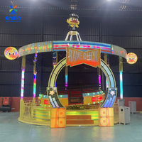 Manège Disco Tagada Crazy Turntable 2026 pour enfants, pour parcs d'attractions et centres commerciaux, construction en métal, fibre de verre et acier, 24 places
