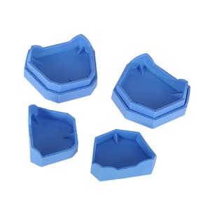 Dental <b>Plaster</b> Base With Feet Oral Model Base Impression Tooth Base 6 Pieces Per <b>Set</b> For Dental Lab Use - Product Image 1