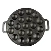  Cast Iron Poffertjes Pancake Pan, Enameled Bottom Dutch Mini Pancake  Maker: Home & Kitchen