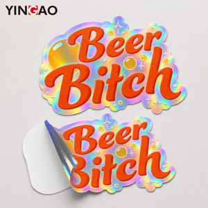 Autocollants découpés Yingao Y2K Holo <span class=keywords><strong>Alphabet</strong></span> Esthétique, autocollants en vinyle imperméables auto-adhésifs, autocollants holographiques personnalisés pour téléphone - Product Image 4