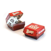 Boîte à hamburger portable personnalisée en gros, étanche, avec doublure en éponge pour riz, frites et nuggets de poulet