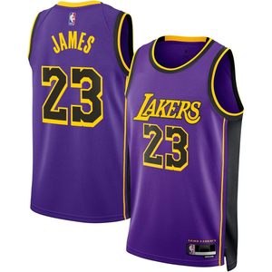 Maillot de basket-ball pour jeunes des Lakers de Los Angeles, édition Statement, violet, 23 James, vêtements de basket-ball anti-humidité - Product Image 1