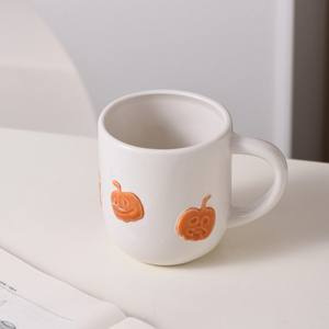 Creative Halloween Gift Pumpkin Relief Plant <strong>Childrens</strong> Dining <strong>Mug</strong> with Saucer High-Temperature Resistant Microwave Safe - Product Image 6