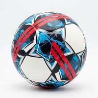 Ballon de football personnalisé avec logo, taille 5, en cuir PU thermocollé, ballon de match professionnel pour ligue et tournoi