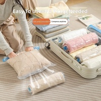 Nouveauté : Sacs de rangement sous vide à compression manuelle en PA+PE, enroulables, économiseurs d'espace, anti-poussière, OEM ODM