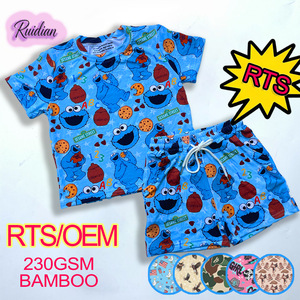 Ensemble 2 pièces pour garçons Ruidian Kids Active Summer Wear : T-shirt à manches courtes et short en bambou avec imprimé <span class=keywords><strong>sport</strong></span> et patchwork baseball - Product Image 5