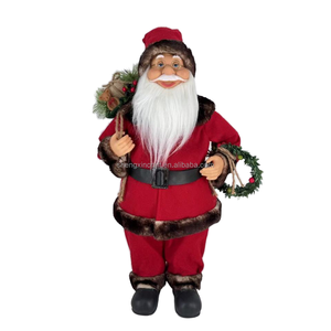 60cm Fashionable Santa Claus Animated Ceramics Figurine Home Decoration Christmas Doll Toy for Festive Season Factory Wholesale