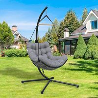 Chaise à œufs suspendue avec support Chaise pivotante d'intérieur Chaise à œufs hamac d'extérieur pour patio chambre jardin et balcon