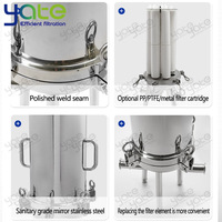 2 Ensembles de Filtres à Eau en Acier Inoxydable 304/316 à 5 Cartouches avec Chariot, Système de Filtration de Qualité Alimentaire pour Boissons et Traitement de l'Eau