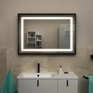Venta al por mayor IP44 retroiluminada Anti-niebla Led iluminado espejo de baño