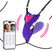Vibrateur papillon portable à 9 modes avec contrôle silencieux par application Bluetooth, jouet de plaisir pour femmes