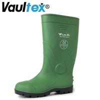 Bottes de pluie Vaultex personnalisées en PVC, hauteur genou, avec embout en acier, pour l'été/l'hiver, protection de chantier, imperméables, chaussures en caoutchouc unisexe