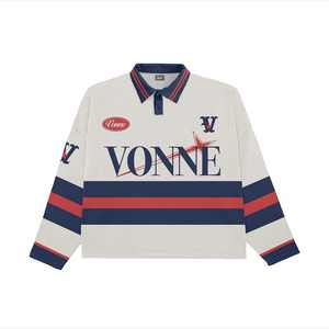 Tonton Custom Groothandel Aanpassen 100% Katoen Rugby Shirt Zwaar Gewicht 230G 320Gsm Borduurwerk Logo Rugby Jersey - Product Image 5