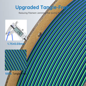 Moldeado Nuevo Top 330m Longitud 1kg Netweight Impresión 3D 1kg 1,75mm Varillas de plástico Alta calidad Azul Verde Color SEDA AZUL VERDE - Product Image 2