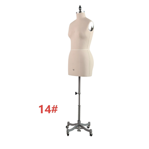 Prix d'usine - Mannequin de couture professionnel en cuir PU beige et blanc, sans tête ni bras, <span class=keywords><strong>pour</strong></span> la confection de robes DIY - Product Image 6