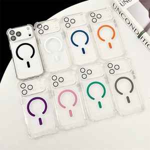 Funda Magnética Transparente para iPhone 17 16 15 14, Funda Protectora Transparente para <span class=keywords><strong>Samsung</strong></span> S26 S25 S24, Disponible en Stock - Product Image 2