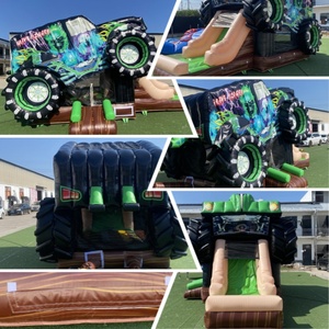 Castillo Inflable Comercial con Tobogán y Soplador, Diseño de Camioneta Monster Truck, Personalizado para Alquiler en Fiestas al Aire Libre - Product Image 6