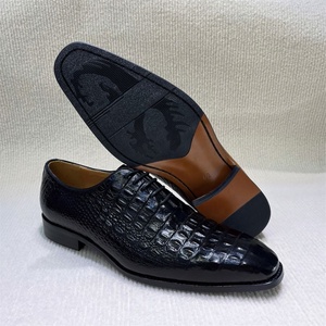 2026 New Design Full Grain Cowhide Leopard Pattern Embossed Slip-On Oxford <b>Shoes</b> <b>for</b> <b>Men</b> Autumn <b>Party</b> Breathable Rubber Midsole - Product Image 4