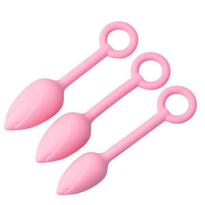 Haltères vaginales Kegel en silicone pour femmes avec anneaux de traction, zone privée post-partum, <span class=keywords><strong>yoga</strong></span>, relaxation et entraînement de récupération - Product Image 2