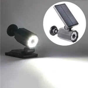 Camera Mô Phỏng Đèn Chiếu Điểm Năng Lượng Mặt Trời Giả An Ninh Xoay 360 Độ Camera Tường Đèn Chống Nước IP65