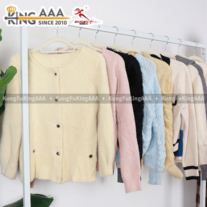 KingAAA - Cárdigan Largo Vintage al por Mayor para Mujer, <span class=keywords><strong>Ropa</strong></span> Usada, Suéter Abierto por Delante, Tejido Grueso <span class=keywords><strong>Retro</strong></span>, Prenda Exterior Informal de Invierno - Product Image 5