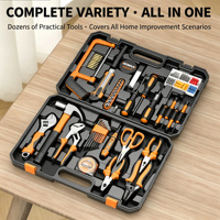 Boîte à outils de réparation domestique moderne, portable, polyvalente, avec plus de 100 pièces, fonctionnement manuel, personnalisable, OEM, kit d'outils de maintenance multi-usages