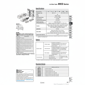 Table coulissante pneumatique SMC MXQ8-10BSAT équipement de manutention - Product Image 1