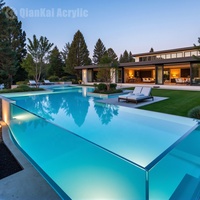 Piscine rectangulaire en acrylique QIANKAI de 5 pieds de profondeur avec garantie de 20 ans, entièrement écologique, paroi en verre épais