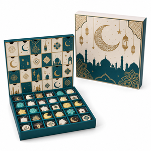 Custom Logo Rigid Advent Calendar Paper <b>Box</b> 24 Drawers Foldable Gift Packaging <b>Box</b> for Cosmetics and Holiday <b>Favors</b> - Product Image 3